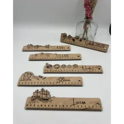 Personalisiertes Holz-Lineal zur Einschulung, Schulkind 2025 für die Schultüte