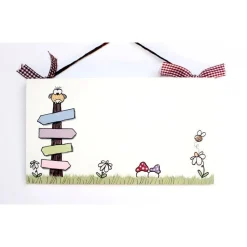 Personalisiertes Holztürschild Familie – Individuelles Namensschild als Geschenk zur Geburt oder Geburtstag