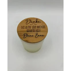 Personalisiertes Kerzengeschenk im Glas für Erzieherin, Hebamme & Tagesmutter – Abschied, Dankeschön mit Name