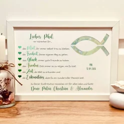 Personalisiertes Konfirmation Geschenk für Mädchen & Jungen – Kreatives Geldgeschenk im Bilderrahmen