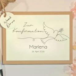 Personalisiertes Konfirmationsgeschenk – Geldgeschenkbox mit Namen & Datum, handgefertigt