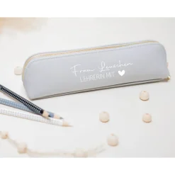 Personalisiertes Mäppchen Lehrerin mit Herz I Federmäppchen I Geschenkidee I Geschenk I Stiftemäppchen