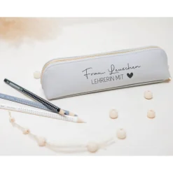 Personalisiertes Mäppchen Lehrerin mit Herz I Federmäppchen I Geschenkidee I Geschenk I Stiftemäppchen