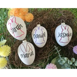 personalisiertes Osterei • Hase • Geschenk zu Ostern • Osterstrauß • Hasenohren • Osterei mit Name •