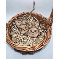 Personalisiertes Osterkörbchen aus Weide mit Hasen Anhänger – Nachhaltiges Ostergeschenk für Kinder