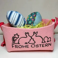 Personalisiertes Osterkörbchen aus Filz – Handgemacht, Geschenkidee für Kinder & Erwachsene