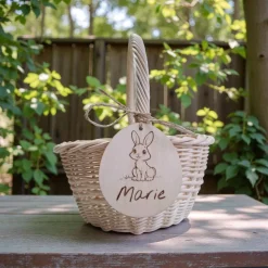 Personalisiertes Osterkörbchen, Kinderkorb, Osterkorb, Blumenkorb, Korb mit Anhänger
