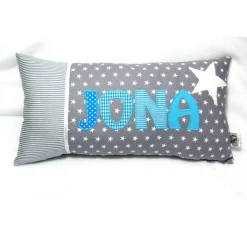 Personalisiertes Papa Kissen mit Stern – Namenskissen als Geschenk, viele Farben, 20x40cm