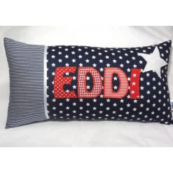 Personalisiertes Papa Kissen mit Stern – Namenskissen als Geschenk, viele Farben, 20x40cm