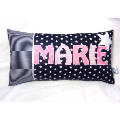 Personalisiertes Papa Kissen mit Stern – Namenskissen als Geschenk, viele Farben, 20x40cm