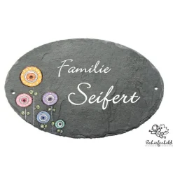 Personalisiertes Schiefer Türschild – Einzigartiges Hochzeitsgeschenk mit Name, wetterfest & handgemacht