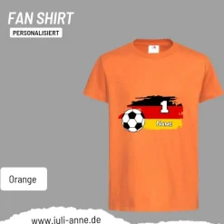 Personalisiertes Shirt Fußball EM Europameisterschaft Deutschland Wunschzahl & Name
