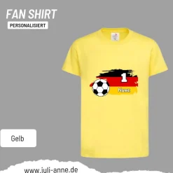 Personalisiertes Shirt Fußball EM Europameisterschaft Deutschland Wunschzahl & Name