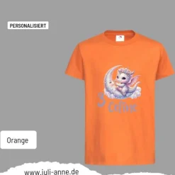 Personalisiertes Shirt GEBURTSTAG Zahl & Name personalisiert Mond Drache Baby