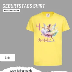 Personalisiertes Shirt GEBURTSTAG Zahl & Name personalisiert Ballerina Fee Balett