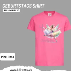 Personalisiertes Shirt GEBURTSTAG Zahl & Name personalisiert Ballerina Fee Balett