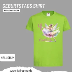 Personalisiertes Shirt GEBURTSTAG Zahl & Name personalisiert Ballerina Fee Balett