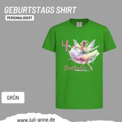 Personalisiertes Shirt GEBURTSTAG Zahl & Name personalisiert Ballerina Fee Balett