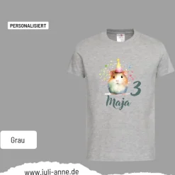 Personalisiertes Shirt GEBURTSTAG Zahl & Name personalisiert Meerschweinchen 1