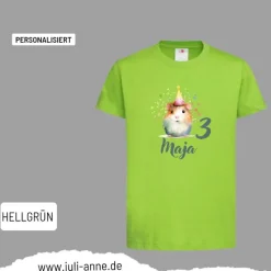 Personalisiertes Shirt GEBURTSTAG Zahl & Name personalisiert Meerschweinchen 1