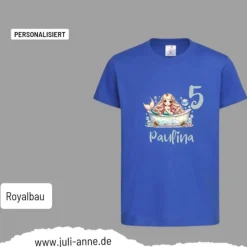 Personalisiertes Shirt GEBURTSTAG Zahl & Name personalisiert MERMAID CUTIE 2 Badewanne