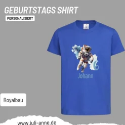 Personalisiertes Shirt GEBURTSTAG Zahl & Name personalisiert SPACE Astronaut