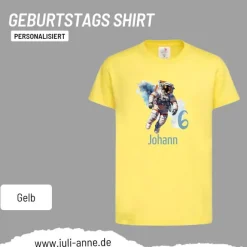 Personalisiertes Shirt GEBURTSTAG Zahl & Name personalisiert SPACE Astronaut