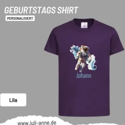 Personalisiertes Shirt GEBURTSTAG Zahl & Name personalisiert SPACE Astronaut