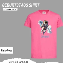 Personalisiertes Shirt GEBURTSTAG Zahl & Name personalisiert SPACE Astronaut