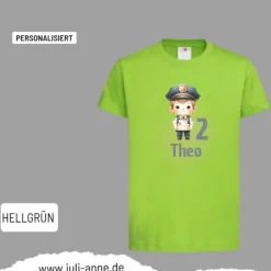 Personalisiertes Shirt GEBURTSTAG Zahl & Name personalisiert Polizei Junge Kuchen