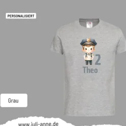 Personalisiertes Shirt GEBURTSTAG Zahl & Name personalisiert Polizei Junge Kuchen