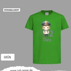 Personalisiertes Shirt GEBURTSTAG Zahl & Name personalisiert Polizei Junge Kuchen