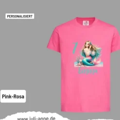 Personalisiertes Shirt GEBURTSTAG Zahl & Name personalisiert MERMAID CUTIE 5