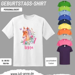 Personalisiertes Shirt GEBURTSTAG Zahl & Name personalisiert Faultier