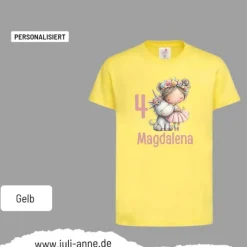 Personalisiertes Shirt GEBURTSTAG Zahl & Name personalisiert EINHORN MÄDCHEN 2