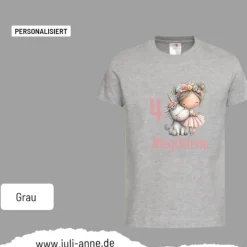 Personalisiertes Shirt GEBURTSTAG Zahl & Name personalisiert EINHORN MÄDCHEN 2