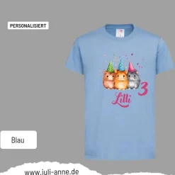 Personalisiertes Shirt GEBURTSTAG Zahl & Name personalisiert Meerschweinchen 2