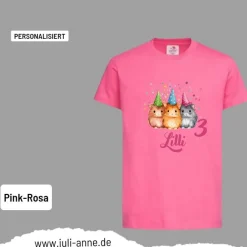 Personalisiertes Shirt GEBURTSTAG Zahl & Name personalisiert Meerschweinchen 2