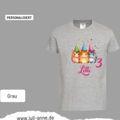Personalisiertes Shirt GEBURTSTAG Zahl & Name personalisiert Meerschweinchen 2