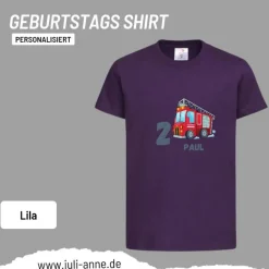 Personalisiertes Shirt GEBURTSTAG Zahl & Name personalisiert Feuerwehr