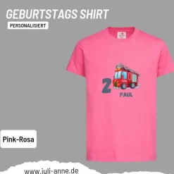 Personalisiertes Shirt GEBURTSTAG Zahl & Name personalisiert Feuerwehr