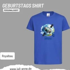 Personalisiertes Shirt GEBURTSTAG Zahl & Name personalisiert SPACE Raumstation Weltall