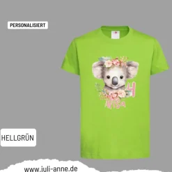 Personalisiertes Shirt GEBURTSTAG Zahl & Name personalisiert Koala