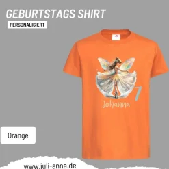Personalisiertes Shirt GEBURTSTAG Zahl & Name personalisiert Ballerina Fee Balett