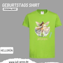 Personalisiertes Shirt GEBURTSTAG Zahl & Name personalisiert Ballerina Fee Balett