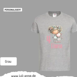 Personalisiertes Shirt GEBURTSTAG Zahl & Name personalisiert EINHORN MÄDCHEn 1