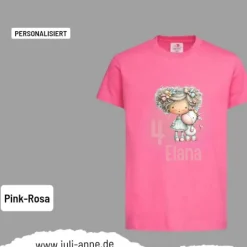 Personalisiertes Shirt GEBURTSTAG Zahl & Name personalisiert EINHORN MÄDCHEn 1