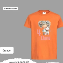Personalisiertes Shirt GEBURTSTAG Zahl & Name personalisiert EINHORN MÄDCHEn 1