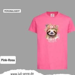 Personalisiertes Shirt GEBURTSTAG Zahl & Name personalisiert Faultier