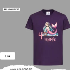 Personalisiertes Shirt GEBURTSTAG Zahl & Name personalisiert Mermaid Cutie 8